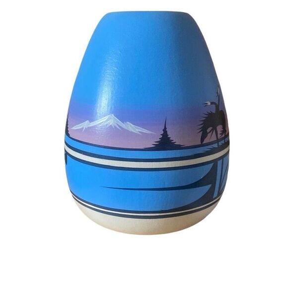 Cedar Mesa Pottery Navajo Desert Purple Vase Artist Signed Dine vintage - Picture 3 of 7